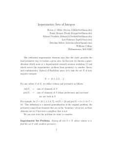 Isoperimetric Sets of Integers