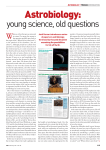 Astrobiology: young science, old questions