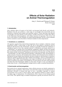 Effects of Solar Radiation on Animal Thermoregulation