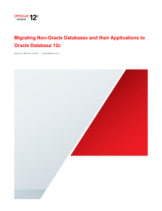 Migrating Applications and Databases to Oracle Database 12c