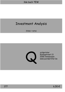 Investment Analysis