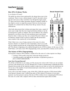 How DNA Evidence Works The Science of DNA Fingerprinting