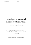 Assignment and Dissertation Tips