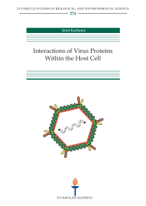 Interactions of Virus Proteins Within the Host Cell