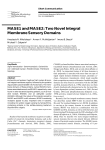 MASE1 and MASE2: Two Novel Integral Membrane Sensory Domains