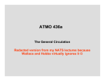 ATMO 436a The General Circulation Redacted version from my