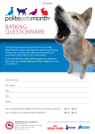 Barking questionnaire - Australian Veterinary Association