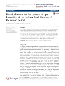 Historical review on the patterns of open innovation at the national
