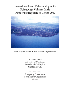 Human Health and Vulnerability in the Nyiragongo Volcano Crisis