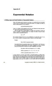 Exponential Notation - Gordon State College