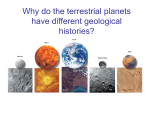 Why do the terrestrial planets have different geological have