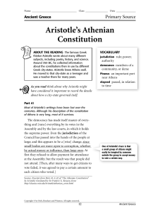 Aristotle`s Athenian Constitution