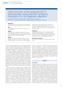 Latent structure of the proposed ICD-11 post
