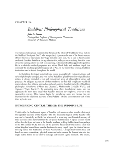 Buddhist Philosophical Traditions