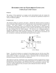 DETERMINATION OF EQUILIBRIUM CONSTANTS