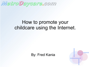How to promote your childcare using the Internet.