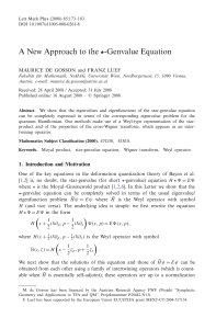 A New Approach to the ⋆-Genvalue Equation