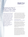 Evaluating the Role of Protein in Public Health: A