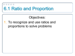 6.1 Ratio and Proportion