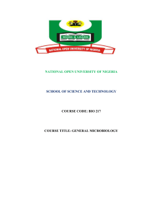 BIO217 - National Open University of Nigeria