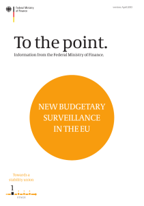 To the point – New budgetary surveillance in the EU