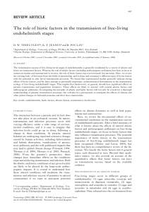 The role of biotic factors in the transmission of free