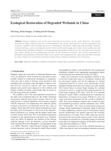 Ecological Restoration of Degraded Wetlands in China