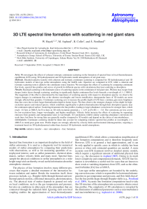 3D LTE spectral line formation with scattering in red giant stars
