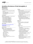 Hereditary Persistence of Fetal Hemoglobin, 8 Mutations