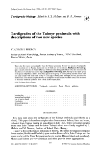 Tardigrades of the Taimyr peninsula with descriptions of two new