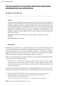 THE EVALUATION OF ECONOMIC RECESSION MAGNITUDE