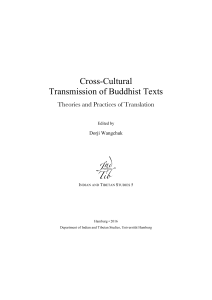 Cross-Cultural Transmission of Buddhist Texts