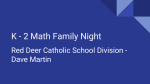 K - 2 Math Family Night