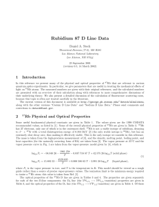 Rubidium 87 D Line Data