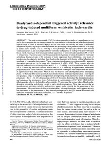 Bradycardia-dependent triggered activity: relevance