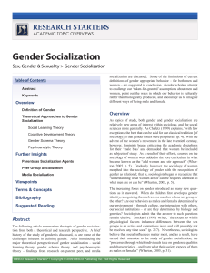 Gender Socialization