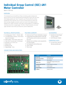 Individual Group Control (IGC) 4N1 Motor Controller