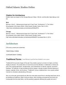 Architecture - Oxford Islamic Studies Online