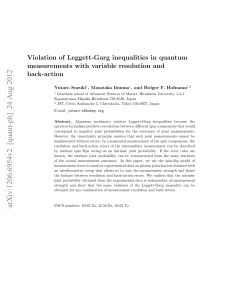 Violation of Leggett-Garg inequalities in quantum measurements