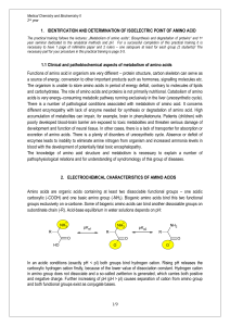 Identification and determination of pI of amino acids