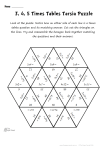 3 4 5 Times Tables Tarsia Puzzle