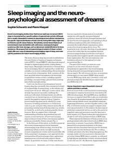 Sleep imaging and the neuro- psychological assessment of dreams