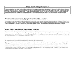 403(b) – Vendor Charge Comparison Annuities