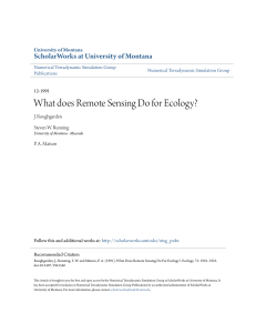 What does Remote Sensing Do for Ecology?