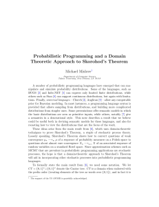 Probabilistic Programming and a Domain Theoretic