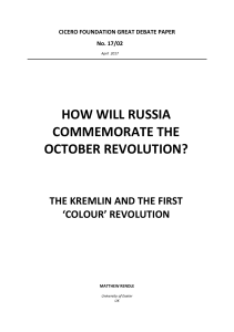 how will russia commemorate the october revolution?