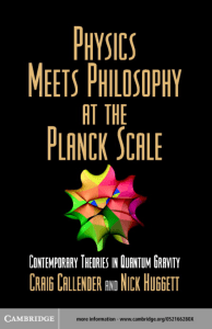 Physics meets philosophy at the Planck scale: Contemporary