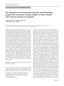 The importance of chromosomes from the sixth homeologic group in