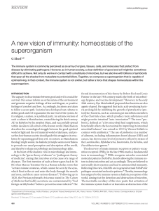 A new vision of immunity: homeostasis of the superorganism