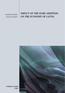 Impact of the Euro adoption on the Economy of Latvia